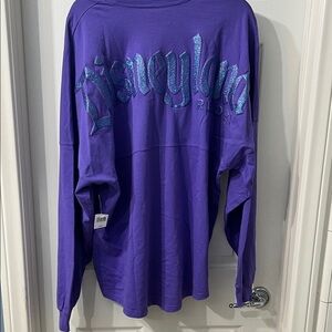 Disneyland Resort Purple Glitter Spirit Jersey – NWT Size Large